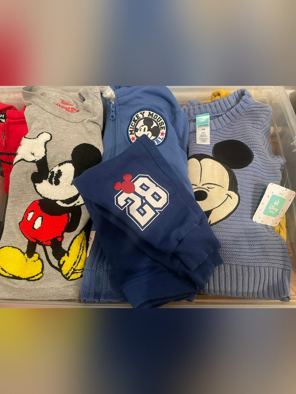 Ensemble Lot Disney Navy Mickey Mouse  Neuf *18 mois Et 2 Ans*